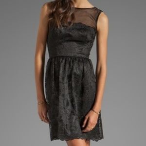 Trina Turk Black Lace Cocktail Dress